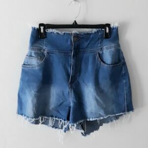 Fashion Nova Lace Up Jean shorts NWT